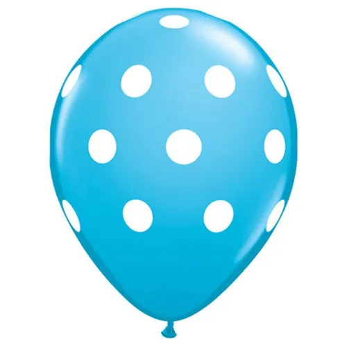 11 inch BIG POLKA DOTS - PALE BLUE