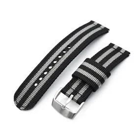 22mm 2-pcs Nylon, Black & Grey