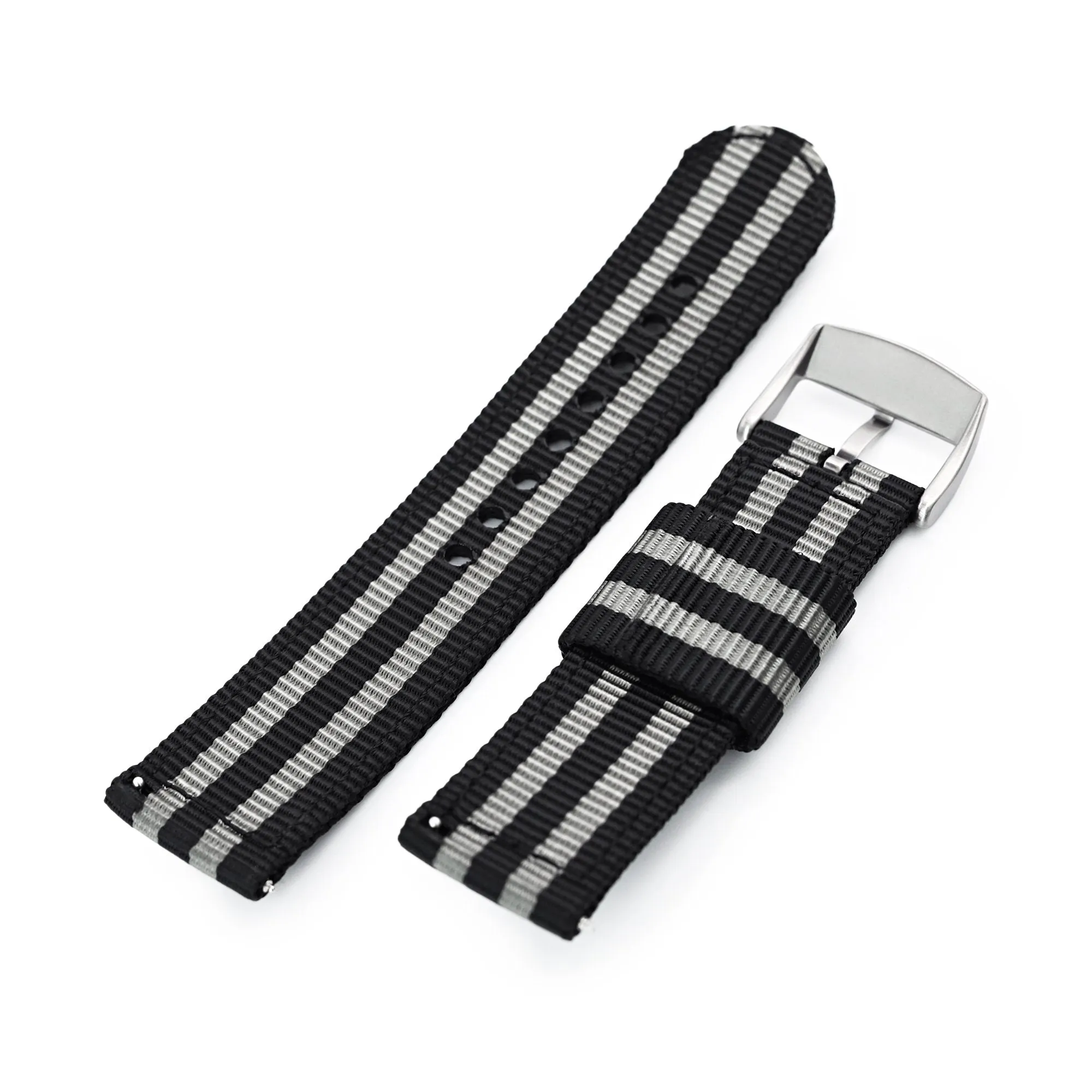 22mm 2-pcs Nylon, Black & Grey