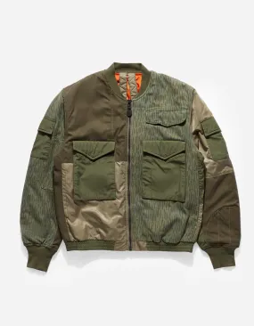 4274 Upcycled WEP MA1 Flight Jacket Olive