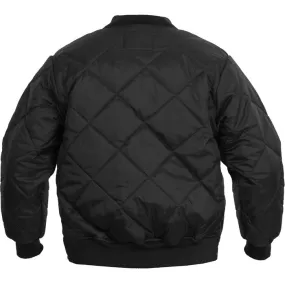 Black - Diamond Quilted Urban Flight Jacket