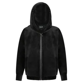 Black Velour Hoodie