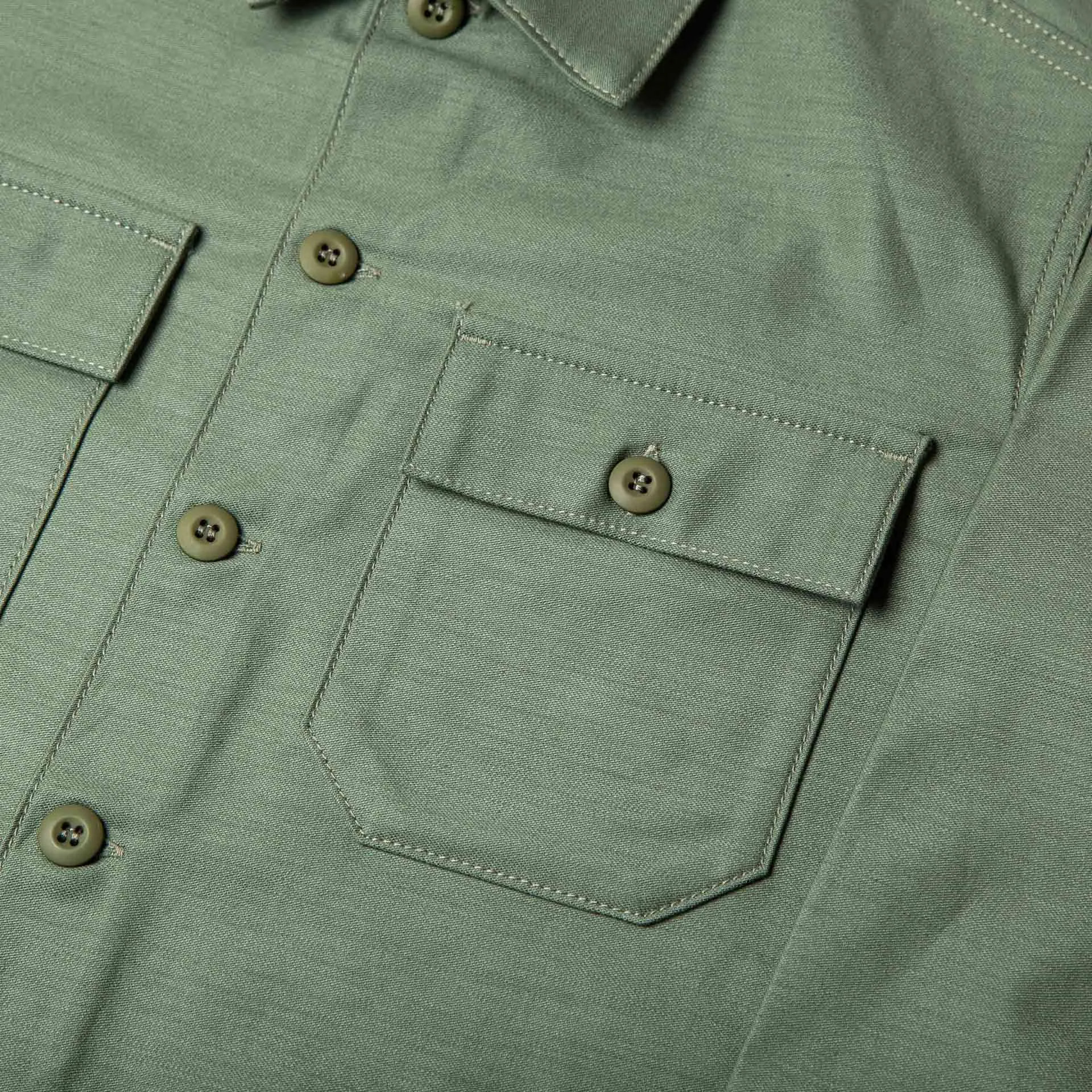 BWS-03 MILITARY OVERSHIRT 10 oz. army green military twill [CORE]