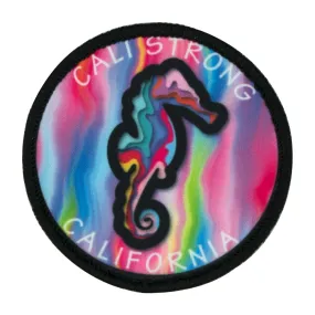 CALI Strong California Sea Horse Round Hook-and-Loop Morale Patch