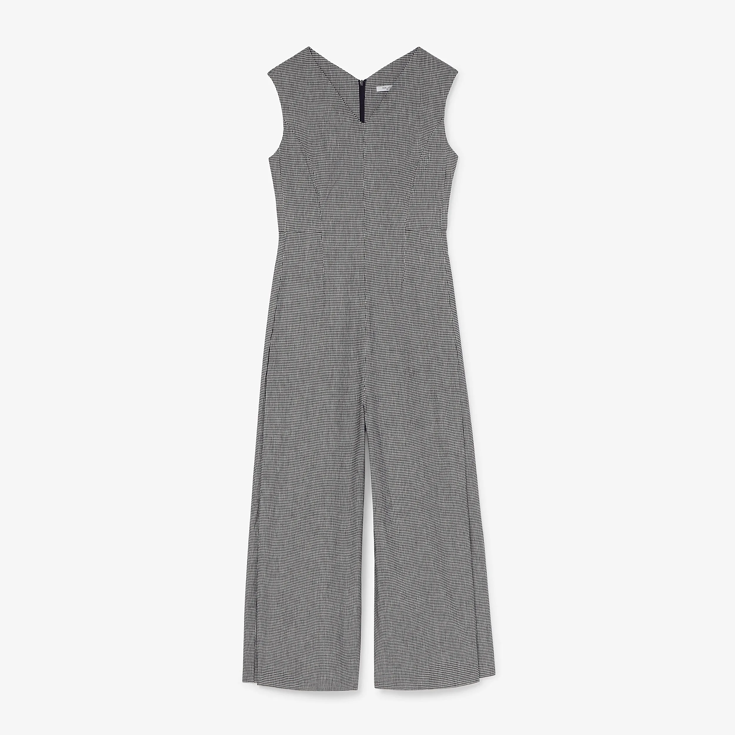 Demi Jumpsuit - Gingham Linen :: Black/White