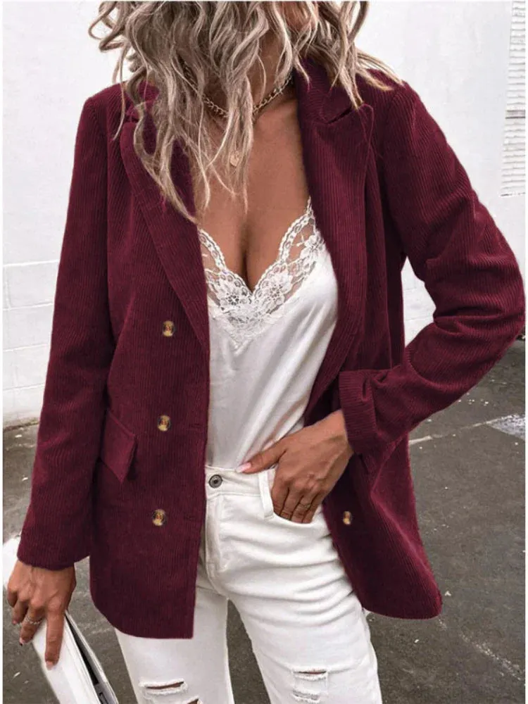 Fashion Women's Autumn Winter Tops Sleeve Solid Color Button Cardigan Oversize Loose Coat