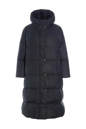 Feather Down Oversize Black Puffer Coat