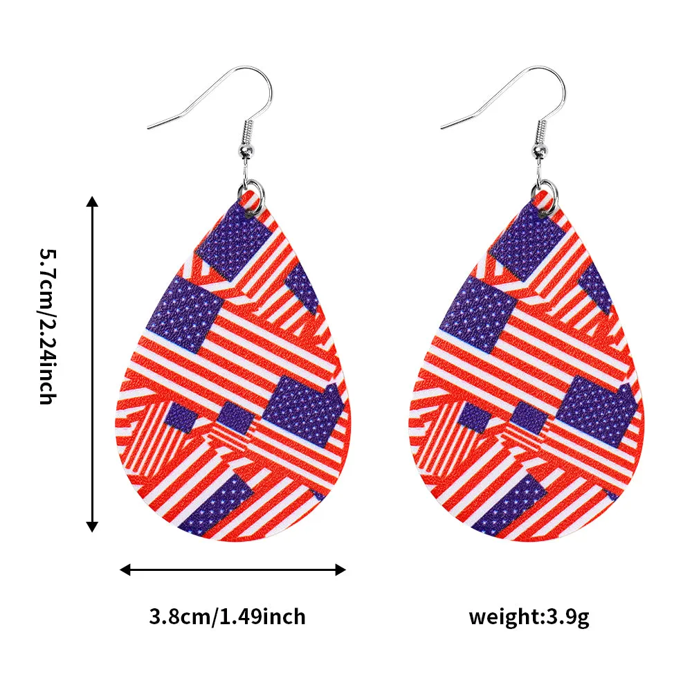 Heart The USA Faux Leather Ear Bling