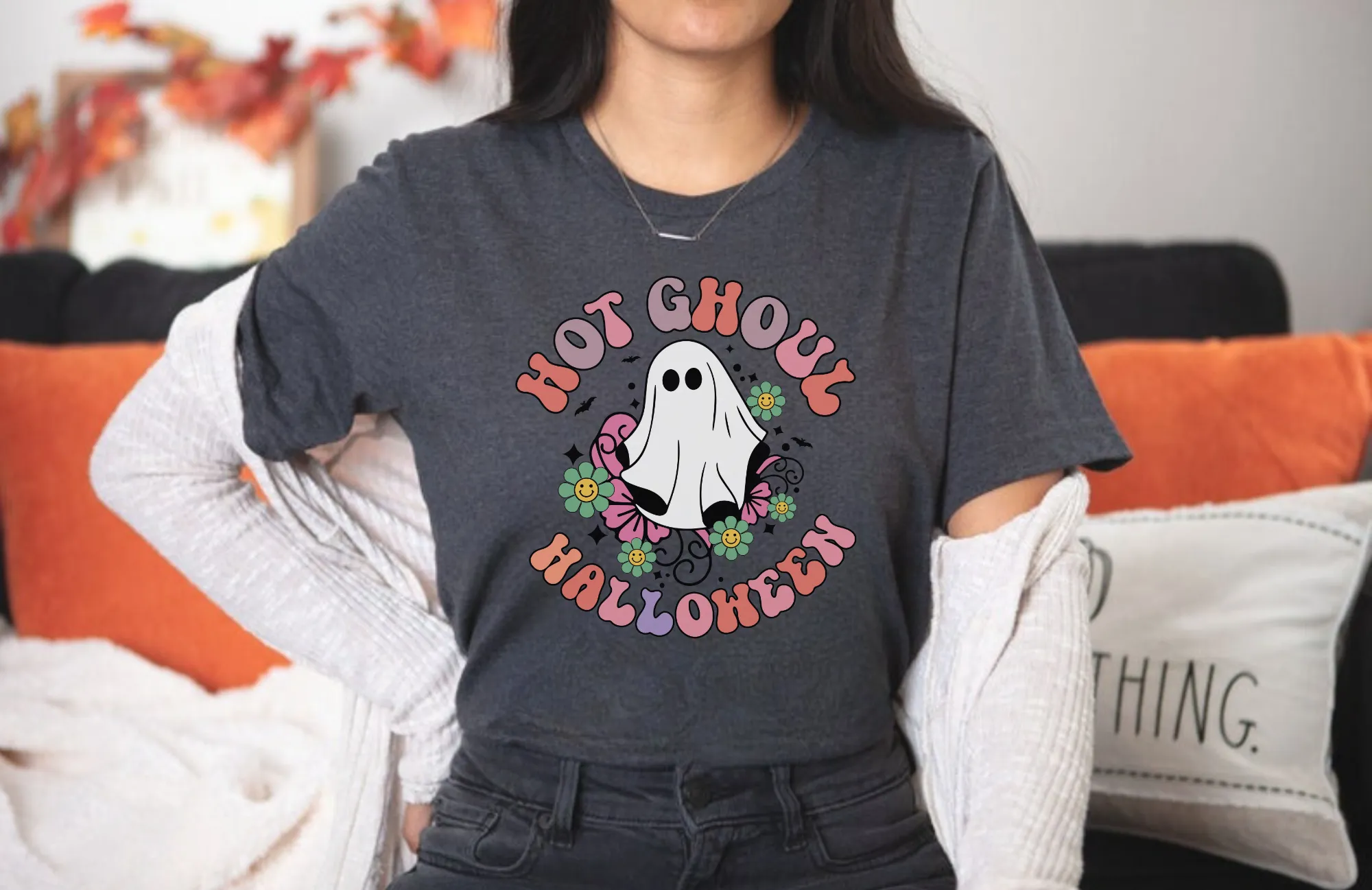 Hot Ghoul Halloween Retro Shirt