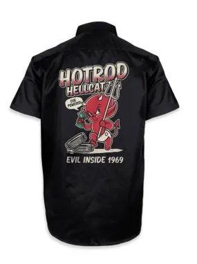 Hotrod Hellcat Button Up Evil Inside 1969