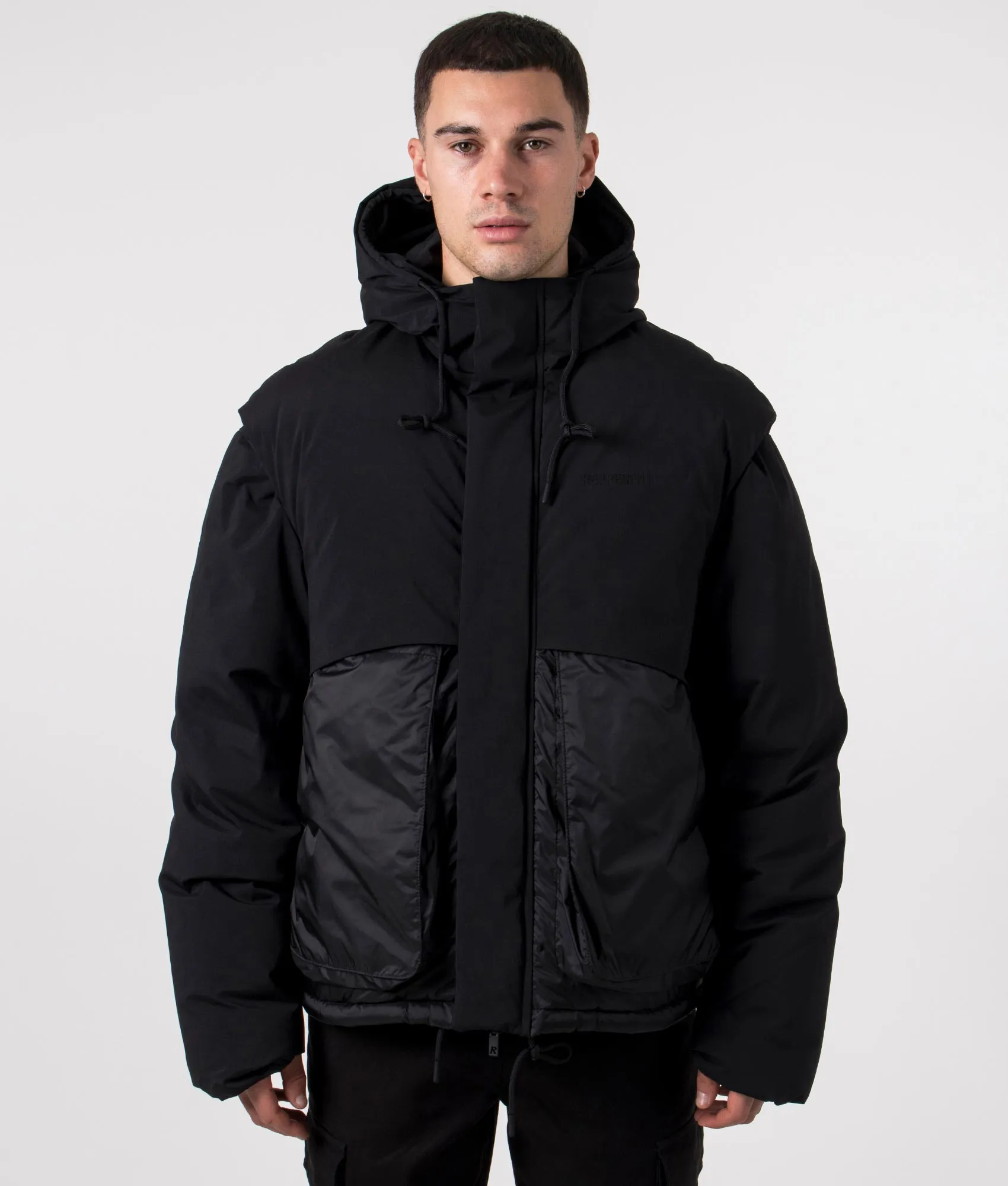 Layered Hooded Puffer Jacket