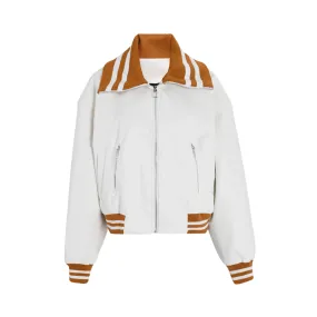 Pre Order:  Striped Edges Faux Leather Jacket