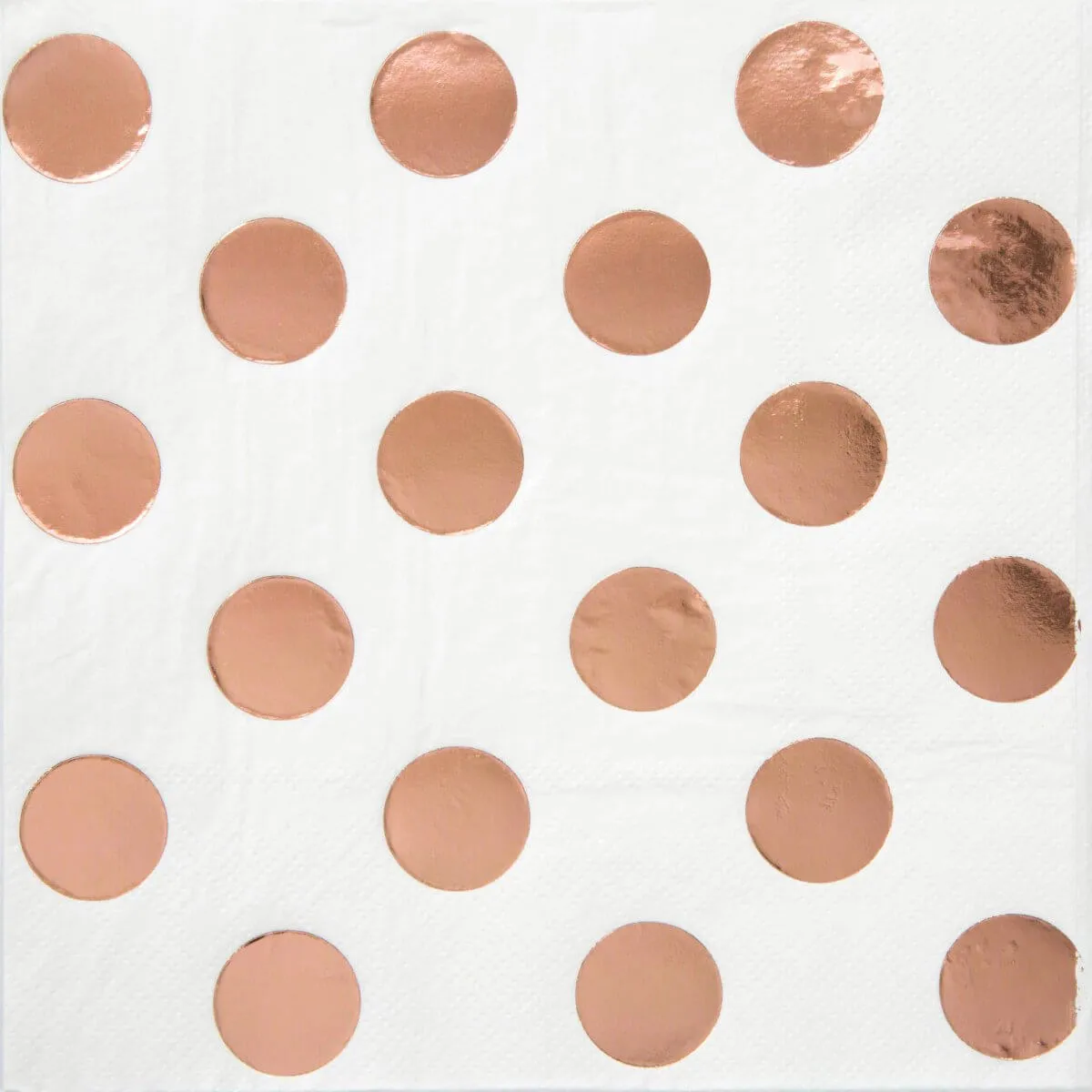 Rose Gold Polka Dot Paper Beverage Napkins (16ct)