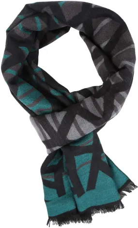 Sakkas Louek Long Wide Multi Colored Patterend UniSex Cashmere Feel Scarf