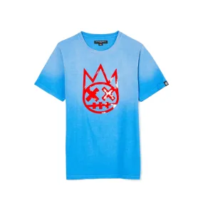 SHIMUCHAN LOGO SHORT SLEEVE CREW NECK TEE IN VINTAGE BLUE